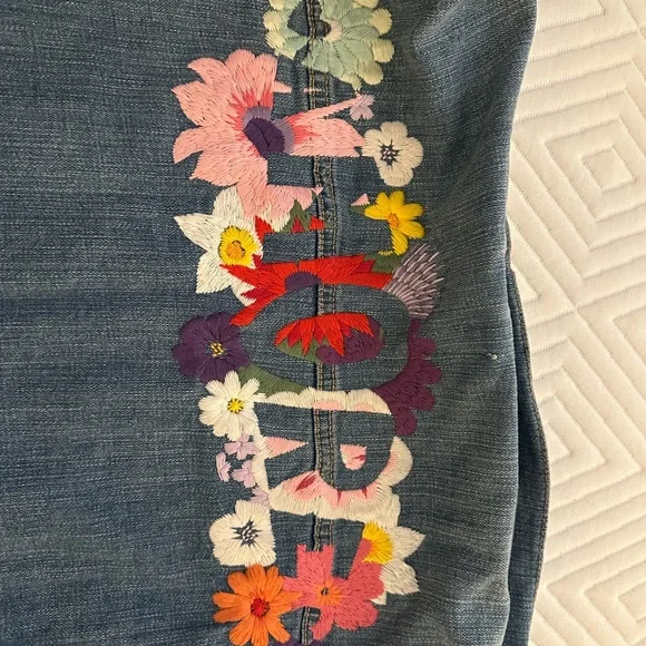 Pilcro and the Letterpress Floral Embroidered Denim Jacket - Picture 4 of 5